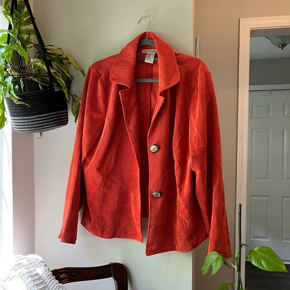 Orange/Red Corduroy Jacket